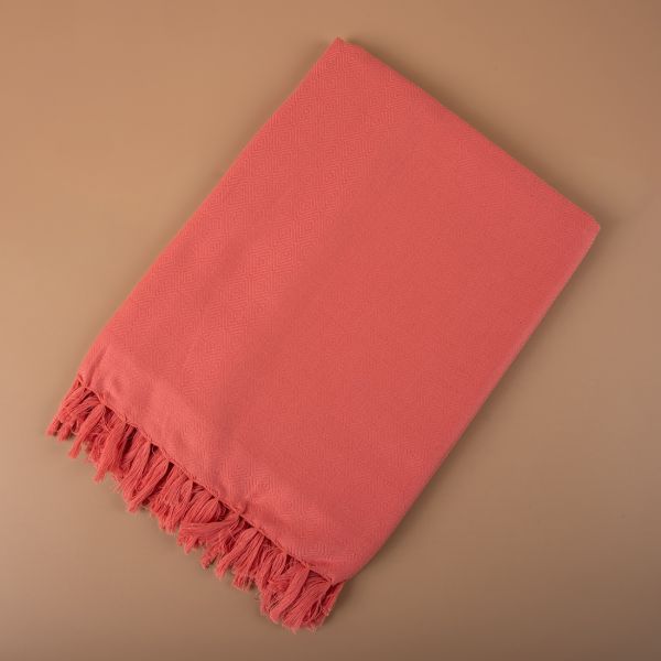 100% COTTON SOLID DYED TOWELS-TOMATO RED