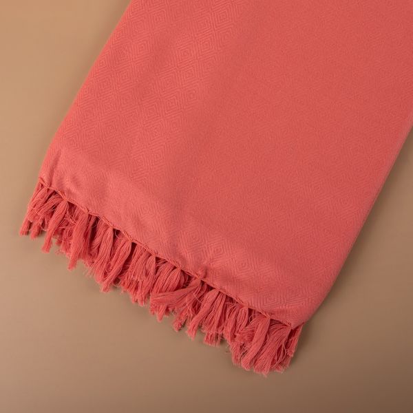 100% COTTON SOLID DYED TOWELS-TOMATO RED