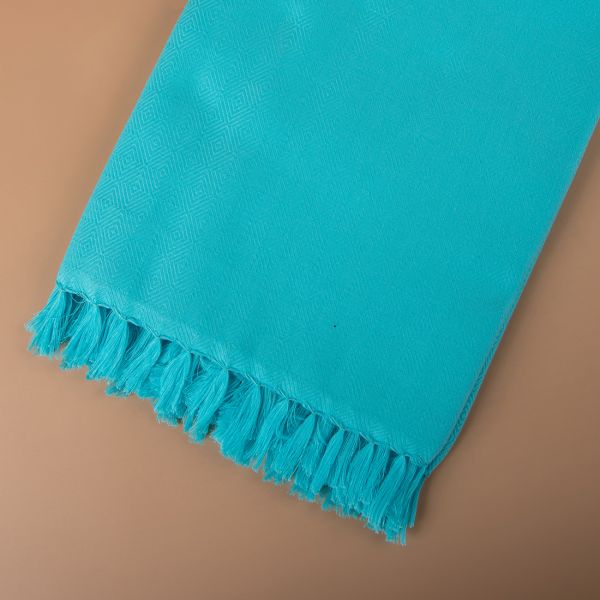 100% COTTON SOLID DYED TOWELS-BLUE