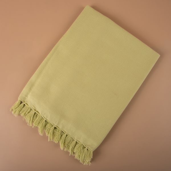 100% COTTON SOLID DYED TOWELS-PISTA GREEN