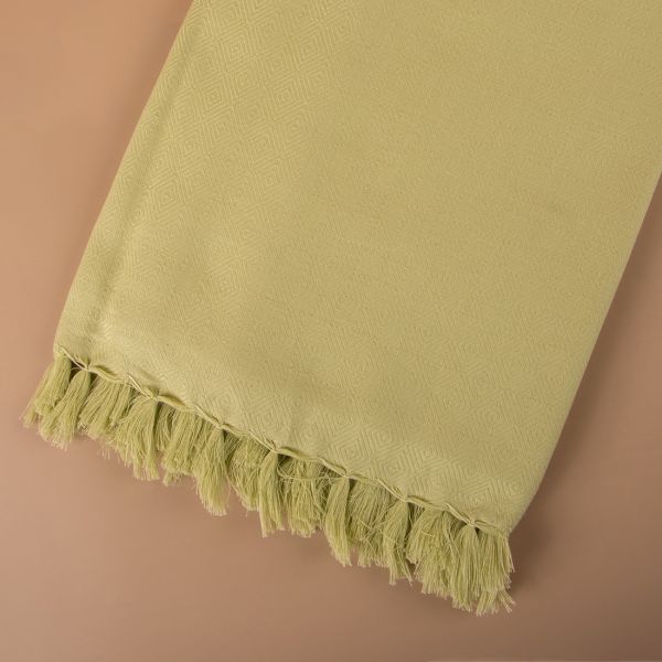 100% COTTON SOLID DYED TOWELS-PISTA GREEN